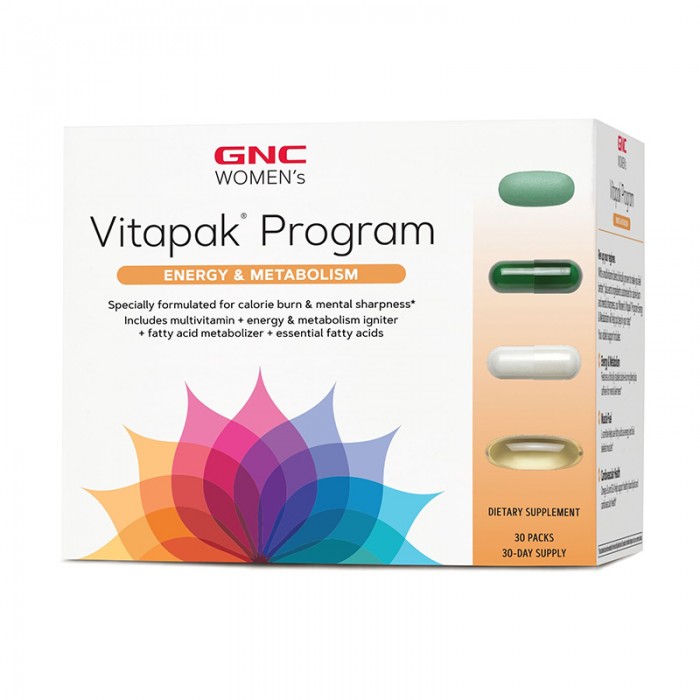 Women's Vitapak Energie si Metabolism Complex de multivitamine pentru femei (30 pachetele), GNC