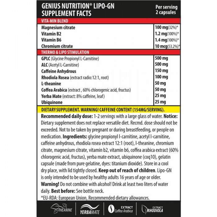 Lipo-GN (90 capsule), Genius Nutrition