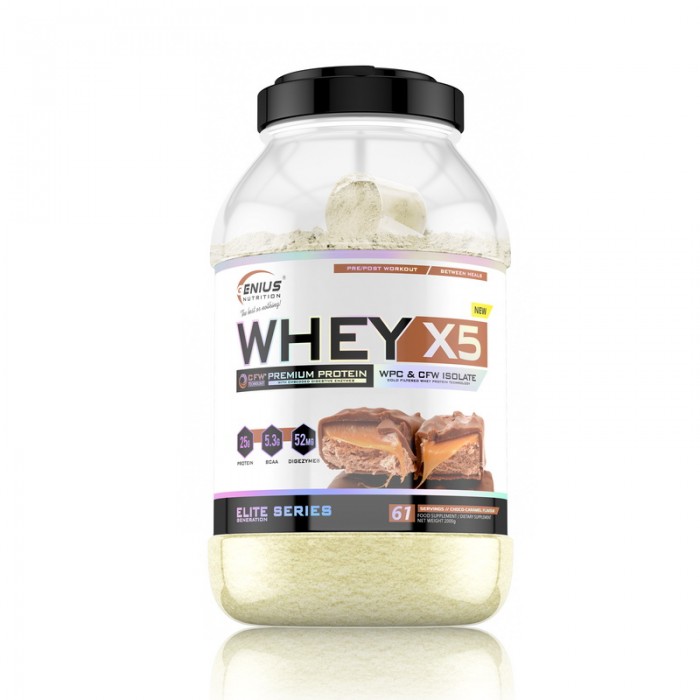 Whey-X5 cu aroma de ciocolata-caramel (2000 grame), Genius Nutrition