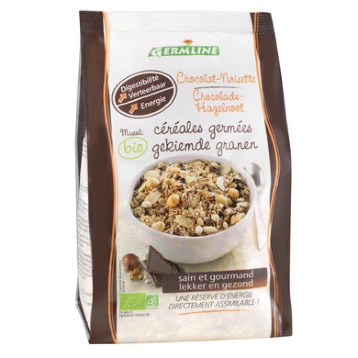 Musli din cereale germinate ciocolata-alune bio (350 grame)