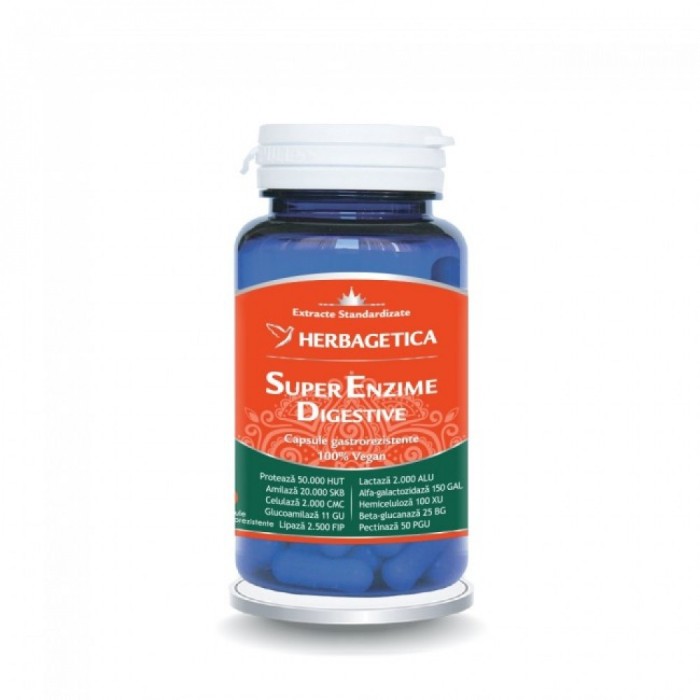 Super Enzime Digestive (60 capsule), Herbagetica
