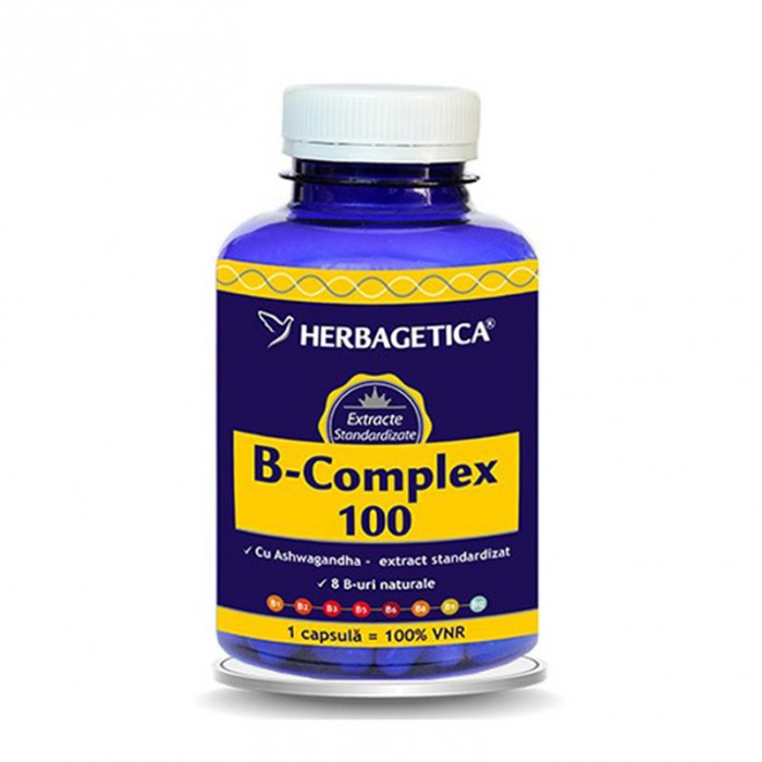 B Complex 100 (120 capsule), Herbagetica