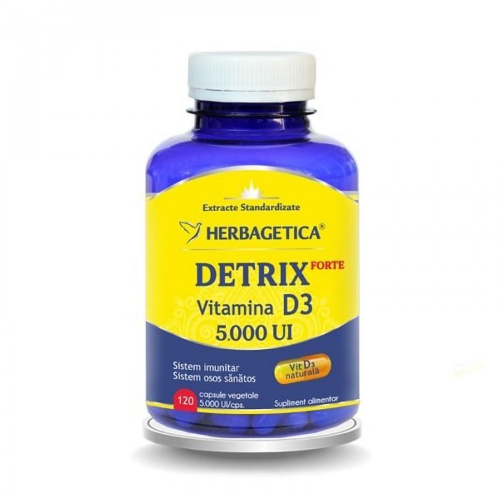 Detrix Forte Vitamina D3 5000 UI (120 capsule), Herbagetica