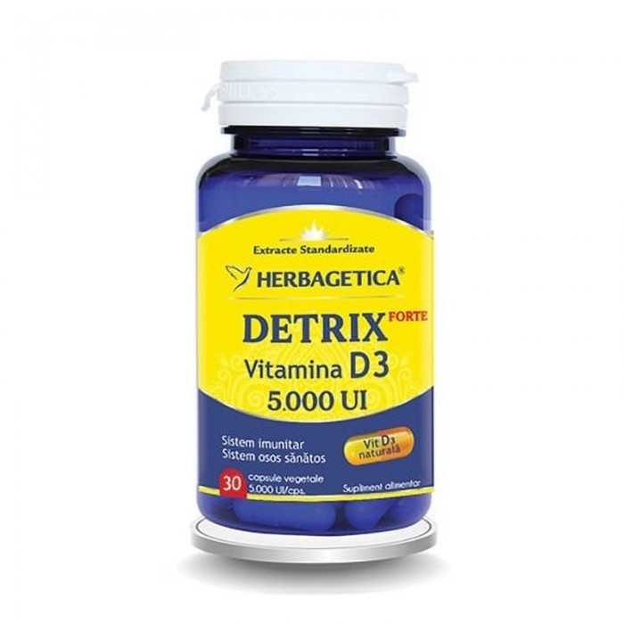 Detrix Forte Vitamina D3 5000 UI (30 capsule), Herbagetica