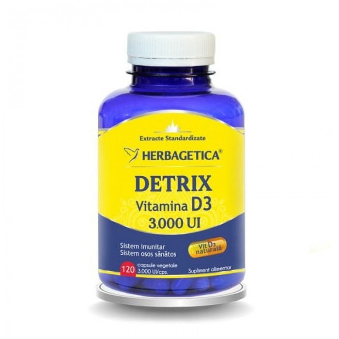Detrix Vitamina D3 3000 UI (120 capsule), Herbagetica