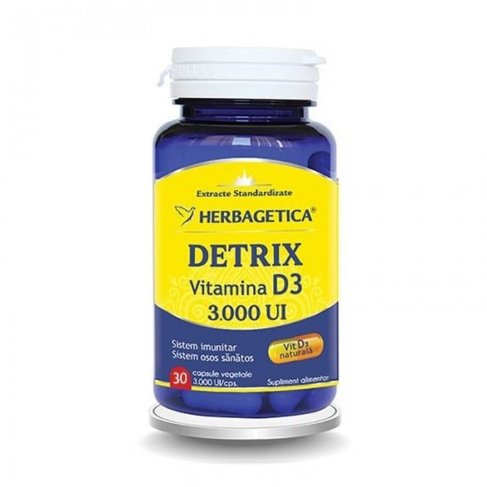 Detrix Vitamina D3 3000 UI (30 capsule), Herbagetica