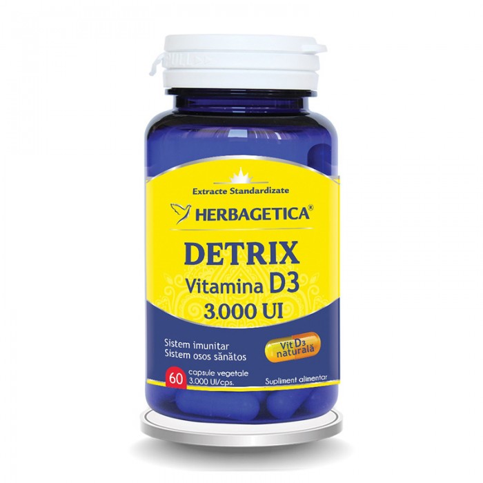 Detrix Vitamina D3 3000 UI (60 capsule), Herbagetica