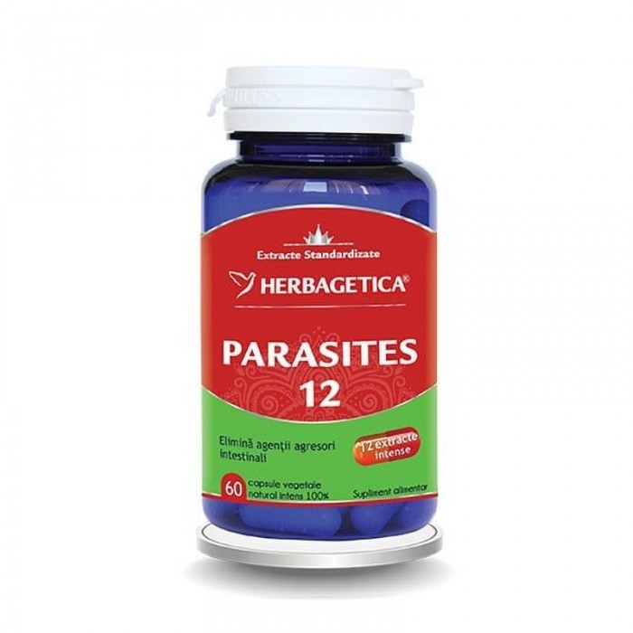 Parasites 12 Detox Forte (60 capsule), Herbagetica