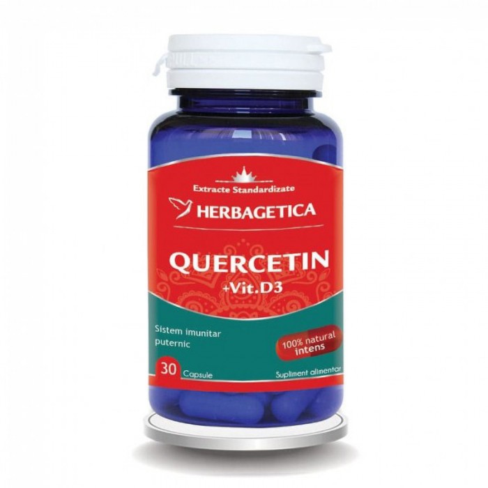 Quercetin + Vitamina D3 (30 capsule), Herbagetica