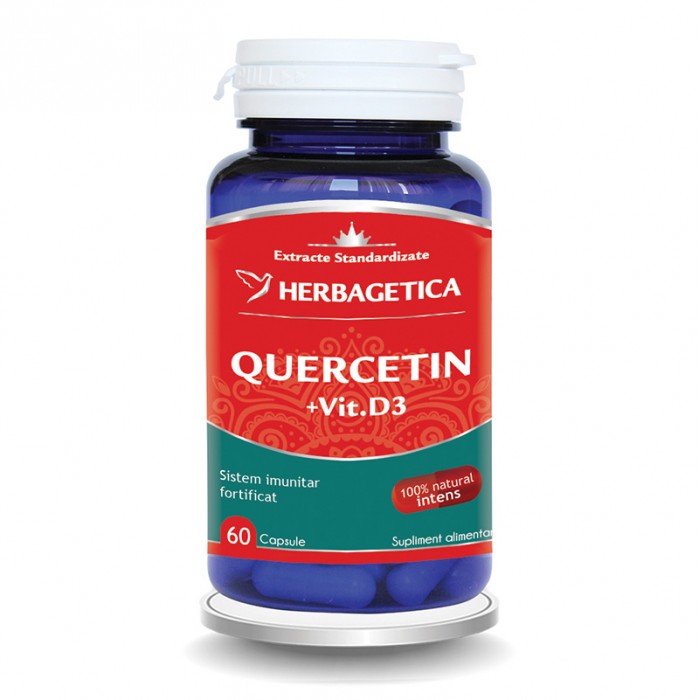 Quercetin + Vitamina D3 (60 capsule), Herbagetica