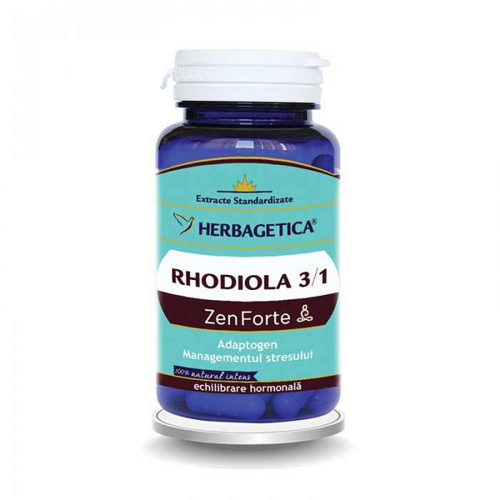 Rhodiola 3/1 Zen Forte (60 capsule), Herbagetica