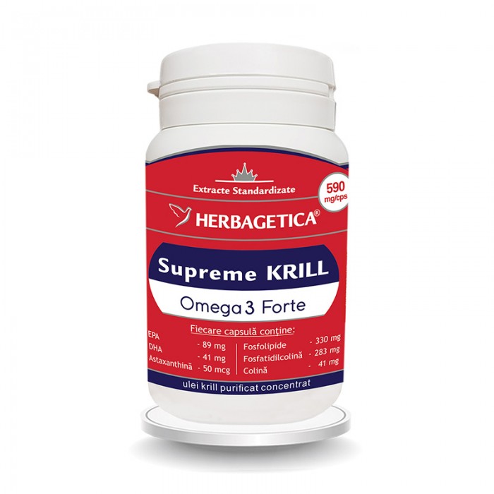Supreme Krill Omega 3 Forte (30 capsule), Herbagetica