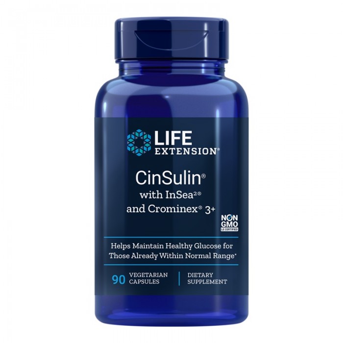 CinSulin cu InSea2 si Crominex 3+ (90 capsule), LifeExtension