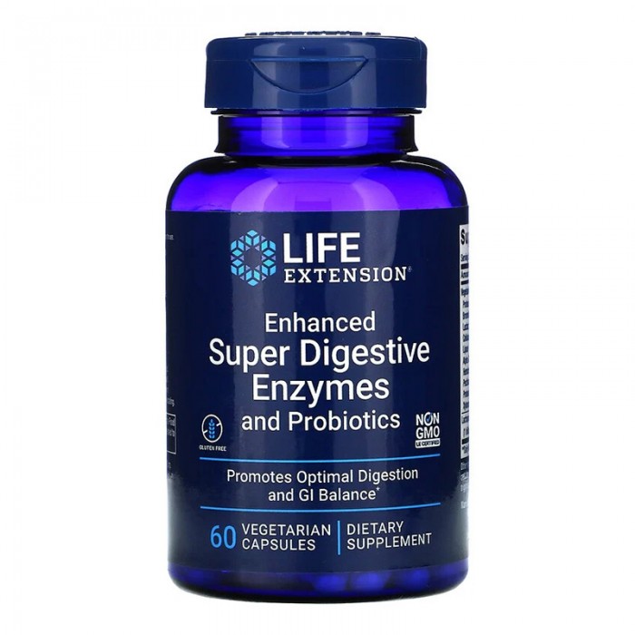 Enhanced Super Digestive Enzymes cu Probiotice (60 capsule), LifeExtension