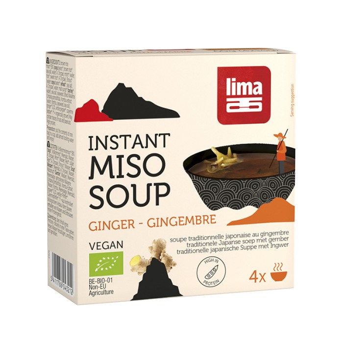 Supa Miso instant cu ghimbir bio (4x15g), Lima