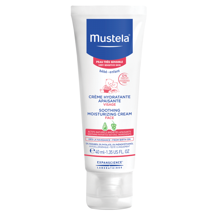 Crema hidratanta calmanta de fata pentru piele sensibila (40 ml), Mustela