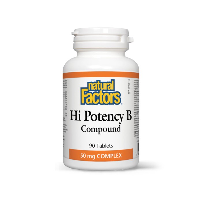 Hi Potency B - Vitamina B Complex Forte (90 tablete), Natura Factors