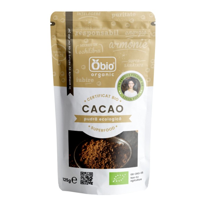 Cacao pudra raw bio (125 grame)