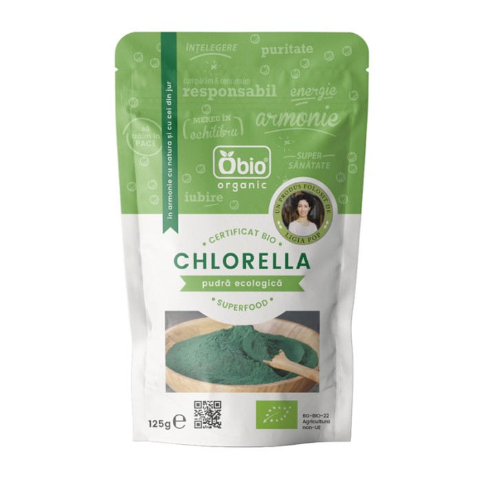 Chlorella pulbere bio (125 grame)