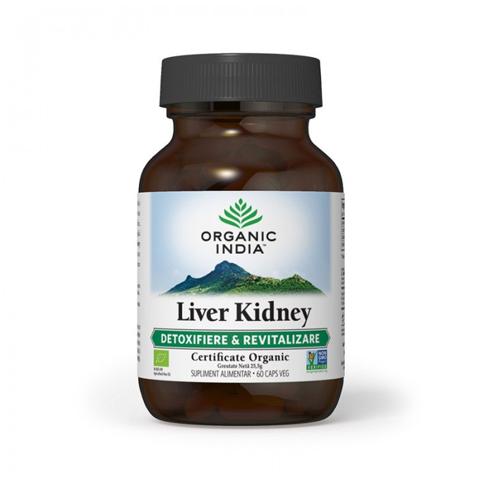 Liver Kidney - regenerare ficat si rinichi (60 capsule), Organic India