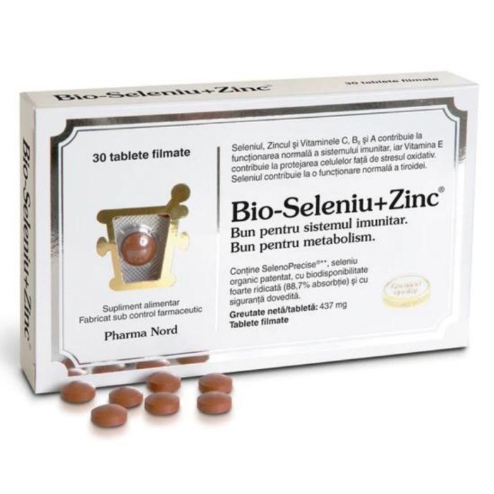 Bio-Seleniu + Zinc (30 tablete), Pharma Nord