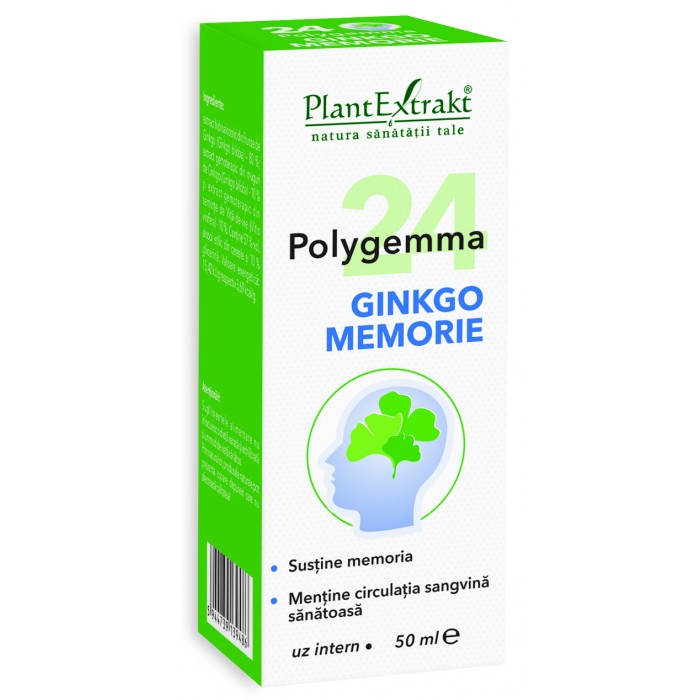 Polygemma 24 - Ginkgo Memorie (50 ml), Plantextrakt
