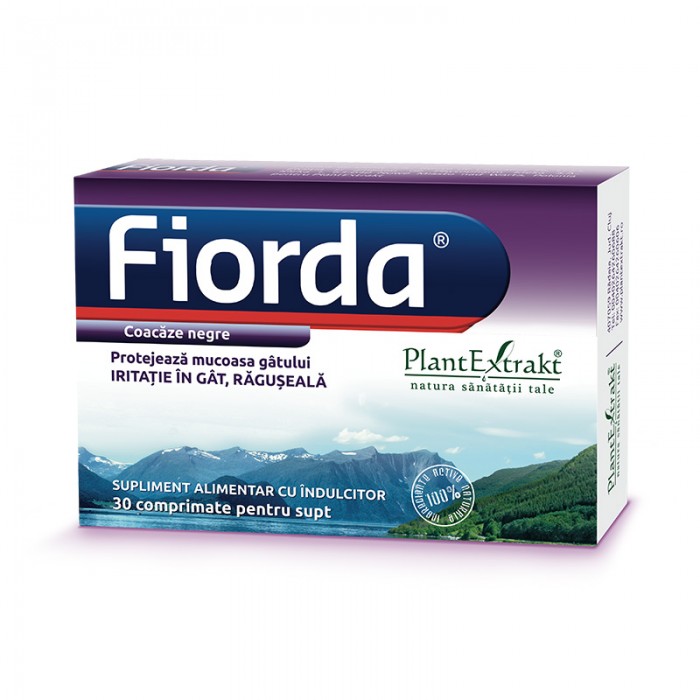 Fiorda - aroma de coacaze negre (30 comprimate), Plantextrakt