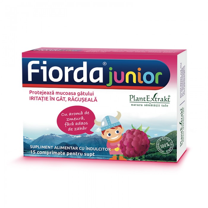 Fiorda Junior - aroma de zmeura (15 comprimate), Plantextrakt