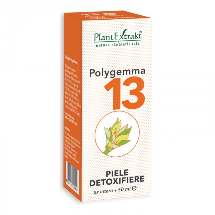 Polygemma 13 - Piele, detoxifiere (50 ml), Plantextrakt