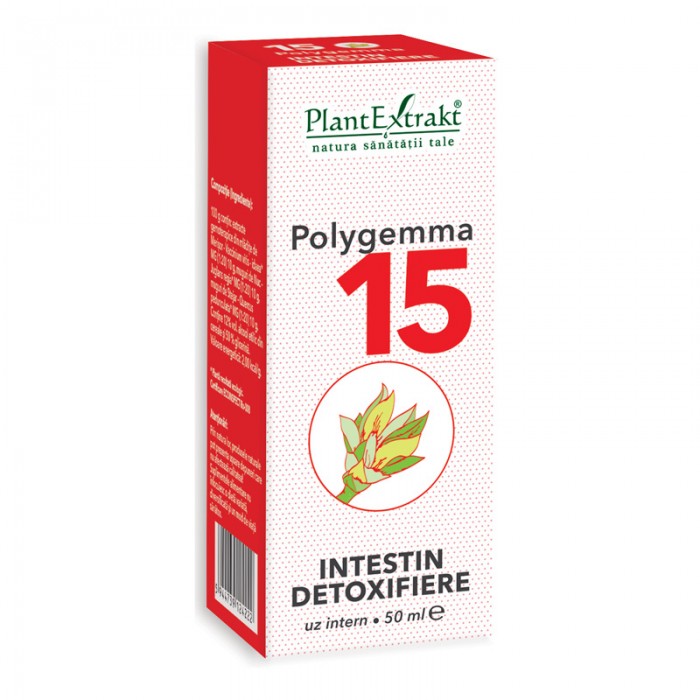 Polygemma 15 - Intestin, detoxifiere (50 ml), Plantextrakt