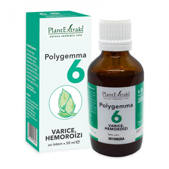 Polygemma 6 - Varice, hemoroizi (50 ml), Plantextrakt
