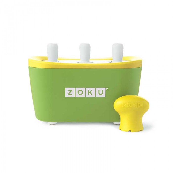 Dispozitiv pentru preparare inghetata 3 incinte Zoku ZK101 verde