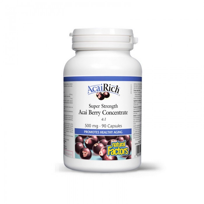 Acai Berry Pomisoare Braziliene 500 mg (90 capsule), Natural Factors