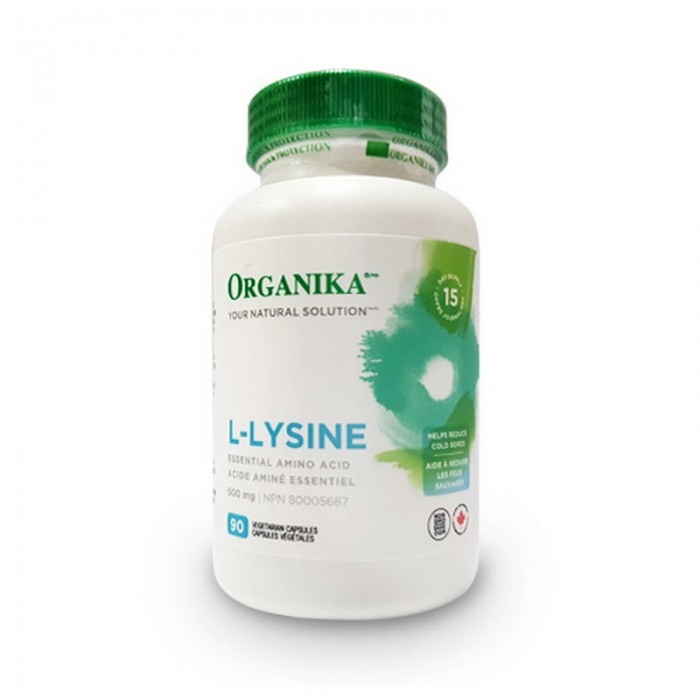 L-Lizina 500 mg (90 capsule), Organika Canada