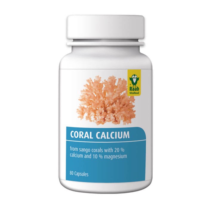 Calciu Coral 600mg (80 cps), Raab Vitalfood