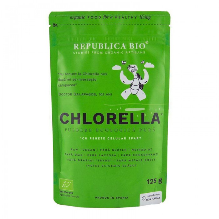 Chlorella pulbere ecologica pura (125 grame), Republica Bio