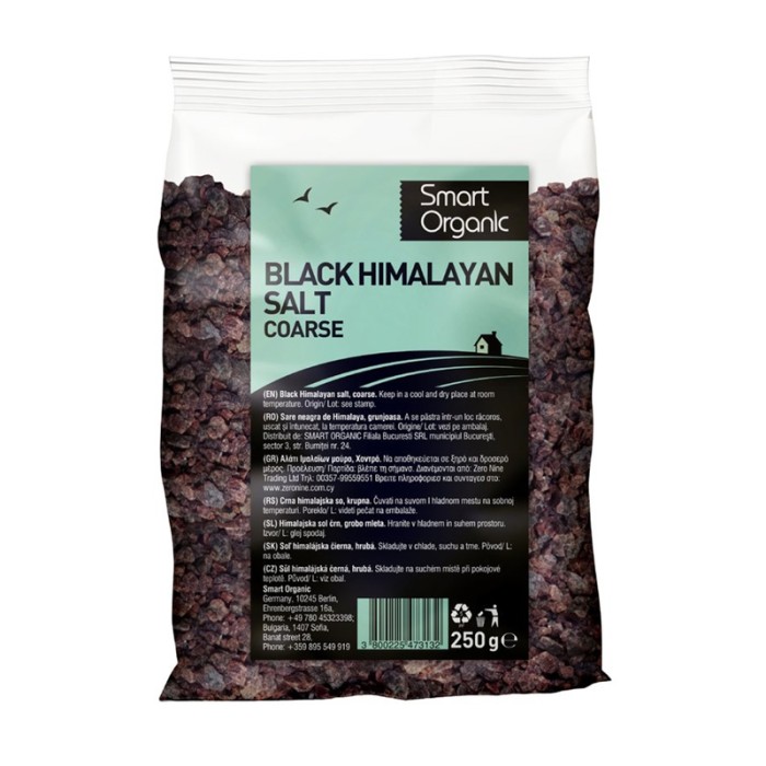 Sare neagra de Himalaya grunjoasa (250 g), Smart Organic