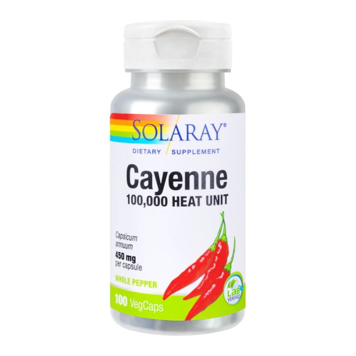 Cayenne (Ardei Iute) 450 mg (100 capsule)