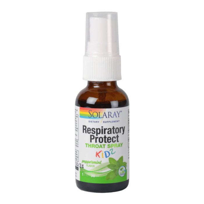 Respiratory Protect Throat Spray KIDZ (30 ml), Solaray