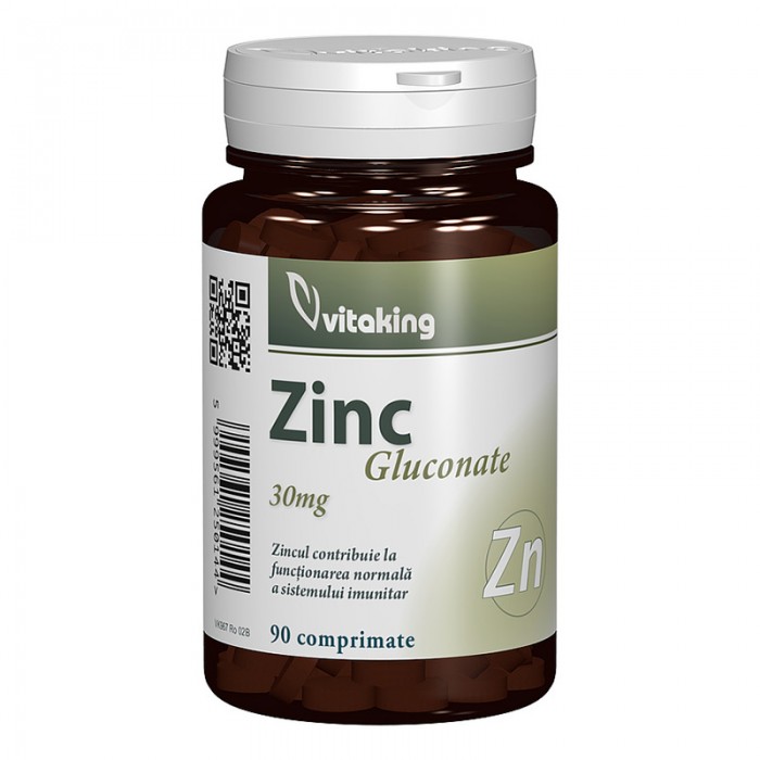 Gluconat de zinc 25 mg (90 comprimate), Vitaking