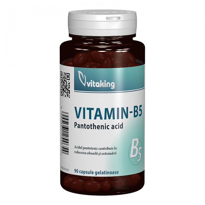 Vitamina B5 Acid Pantotenic 200 mg (90 comprimate), Vitaking