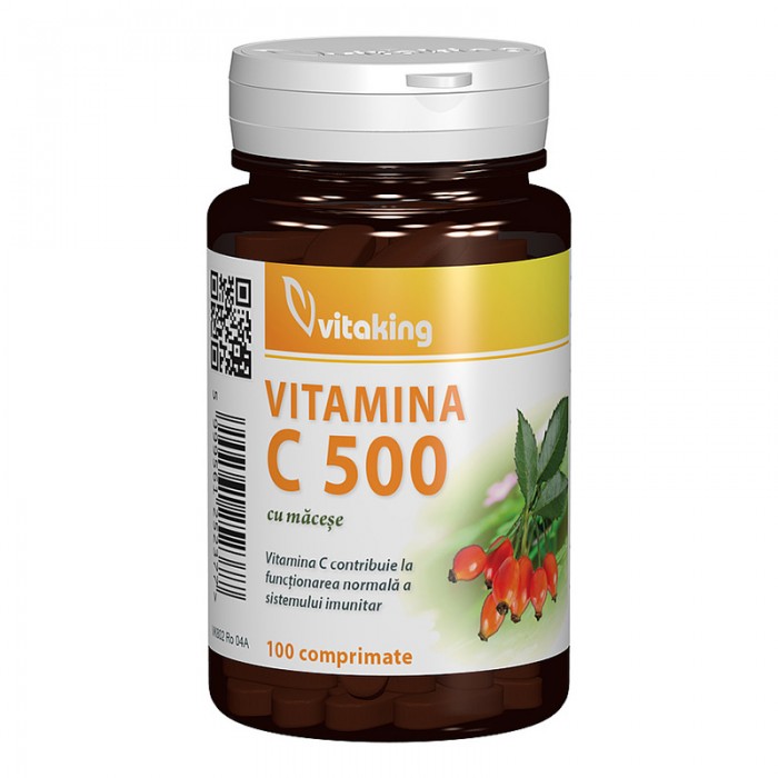 Vitamina C 500 mg cu macese (100 comprimate), Vitaking