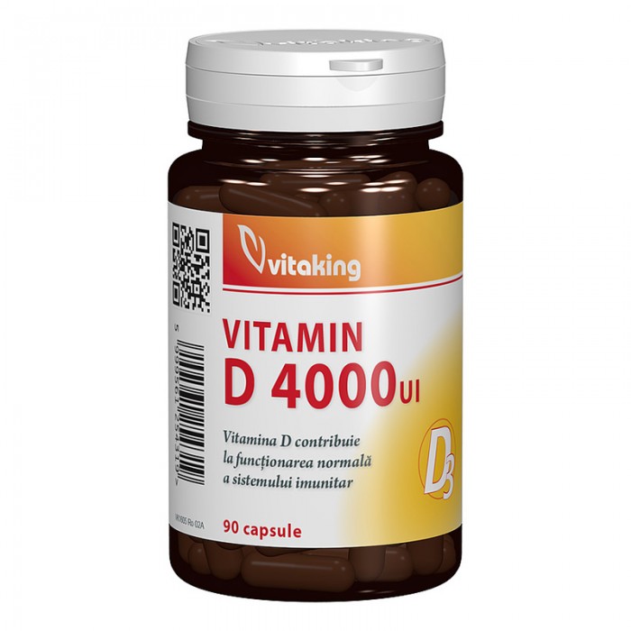Vitamina D3 Forte 4000 UI (90 capsule), Vitaking