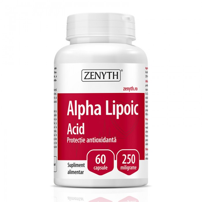 Acid Alpha Lipoic 250 mg (60 capsule), Zenyth Pharmaceuticals