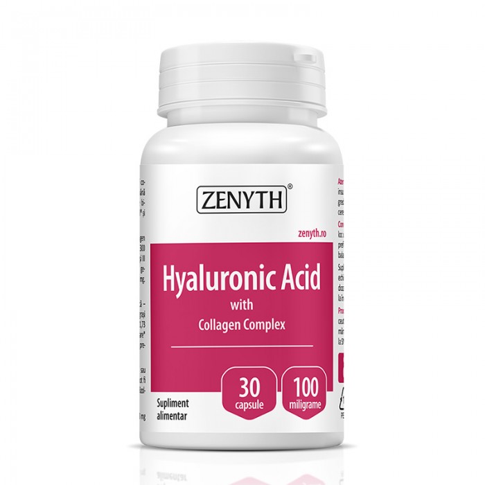 Acid Hyaluronic cu Collagen Complex 700 mg (30 capsule), Zenyth Pharmaceuticals