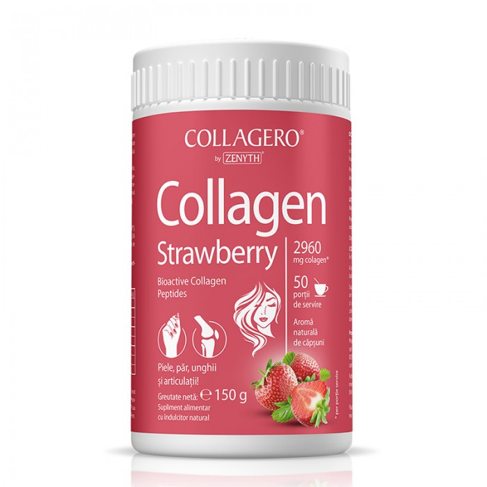 Collagen cu aroma de capsuni 150 grame, Zenyth Pharmaceuticals