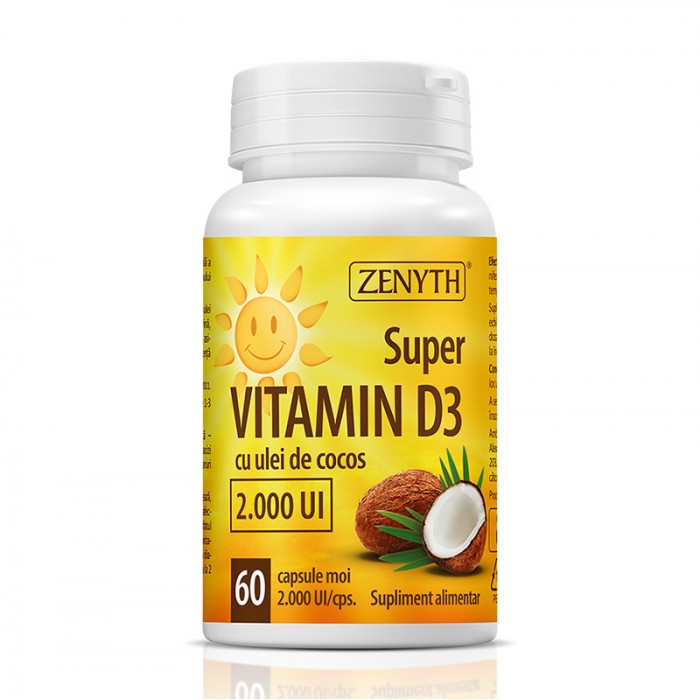 Super Vitamin D3 2000 UI (60 capsule), Zenyth Pharmaceuticals