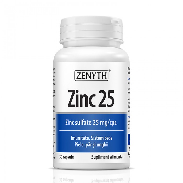 Zinc 25 (30 capsule), Zenyth Pharmaceuticals