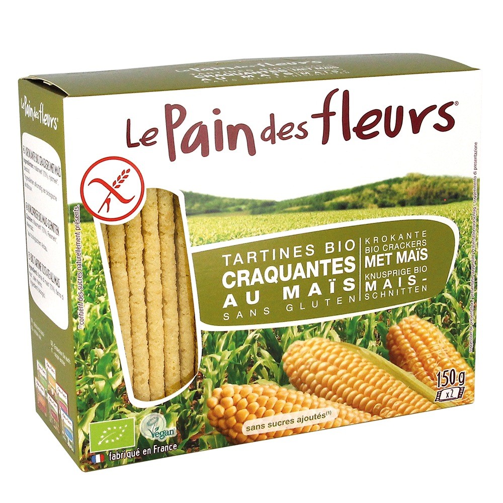 Turte crocante din porumb si orez – fara gluten (150g), Le Pain Des Fleurs Efarmacie.ro imagine noua