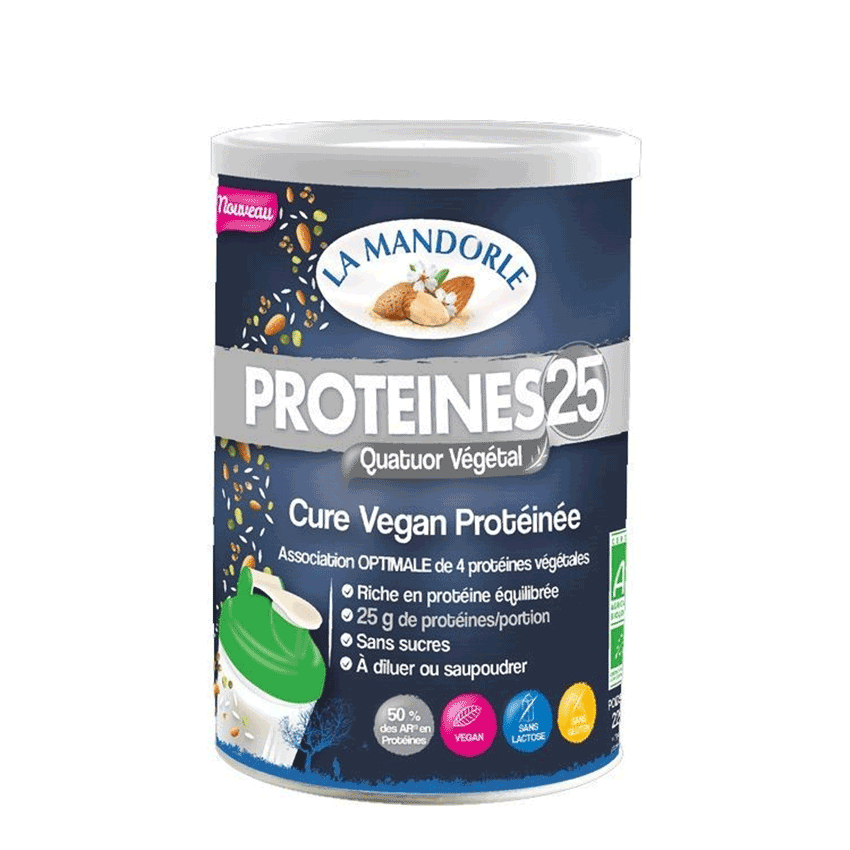 Cura vegana instant – Protein 25   (230g), La Mandorle Efarmacie.ro